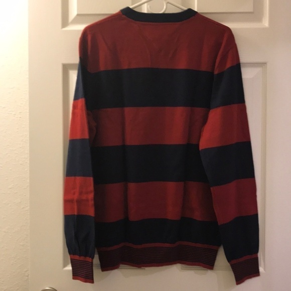 Tommy Hilfiger Men Crew V-neck Pullover Sweater - Picture 5 of 6